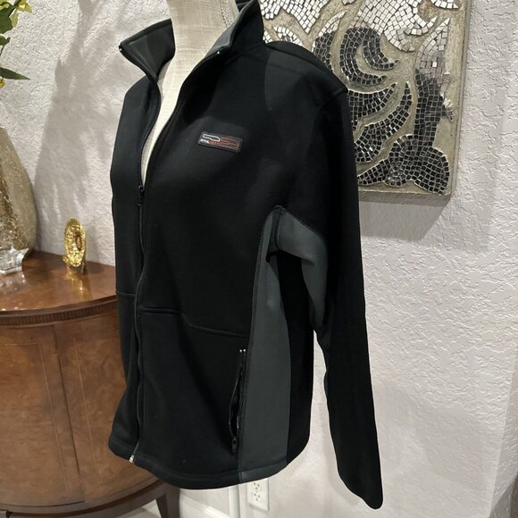 Cherokee Mens XL Black & Gray Zip-Up Fleece Jacket - Picture 2 of 8